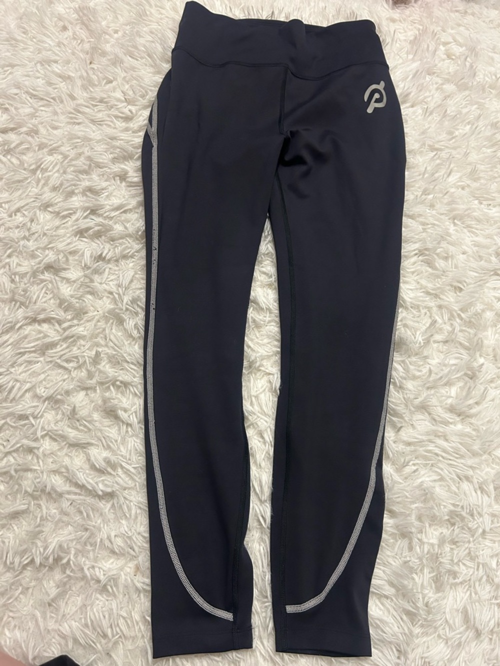 Peloton Move Mission Reflective Seam Leggings black womans size medium